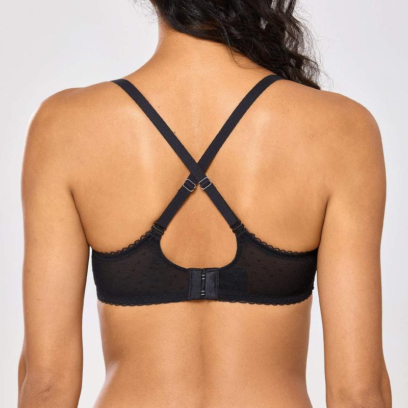 Big Chest Seamless Underwear Full Cup Thin Women's French Lace Bra plus Size Anti-Sagging
