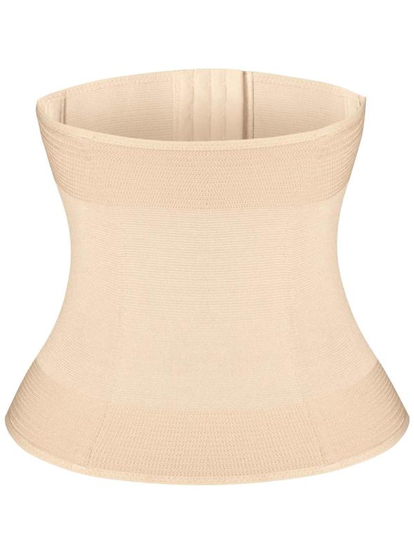 Womenswear Solid Tummy Control Waist Trainer, Hook and Eye Closure High Waist Body Shaper, Women's Shapewear Clothing for Postpartum Recovery, Fall Wear 2024, Waist Trainer Women, Fall Wear, Fallfreshness