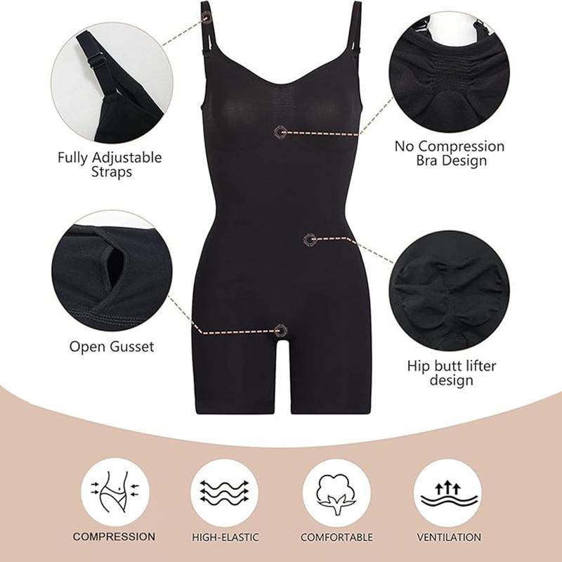 SHAPERX Seamless Tummy Control Shapewear Full Body Women's Bodysuit Sexy