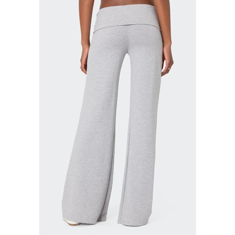 Wide Leg Fold Over Pants