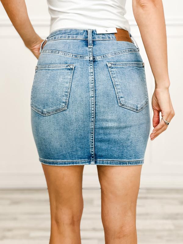 Judy Blue High Waist Tummy Control Denim Skirt