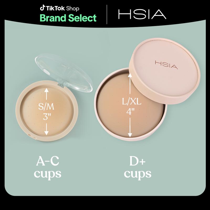 HSIA Breathable Non-Adhesive Reusable Washable Invisible Seamless Silicone Nipple Pasties Breasts Covers