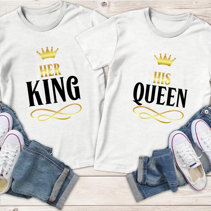 The Most Important Person His Queen Her King Couple Matching T-Shirt, Comfort Cotton, Size For All Body, Gift For Girlfriend Boyfriend Clothing