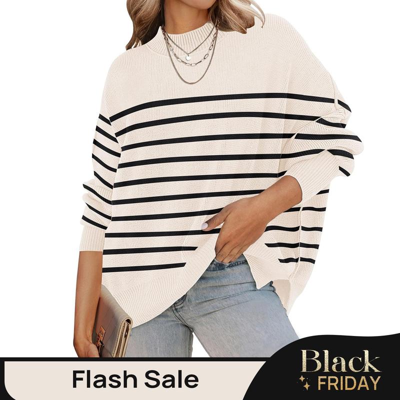 ZESICA Women's Fall Winter Oversized Sweaters Long Sleeve Mock Neck Ribbed Knit Side Slit Loose Pullover Tops Musthaves Trendtok Febrero Valentines2024 Tiktokshopvalentinesday Diadesanvalentin Blackhistorymonth Januarydump Pinkaesthetic Shoppingaddict