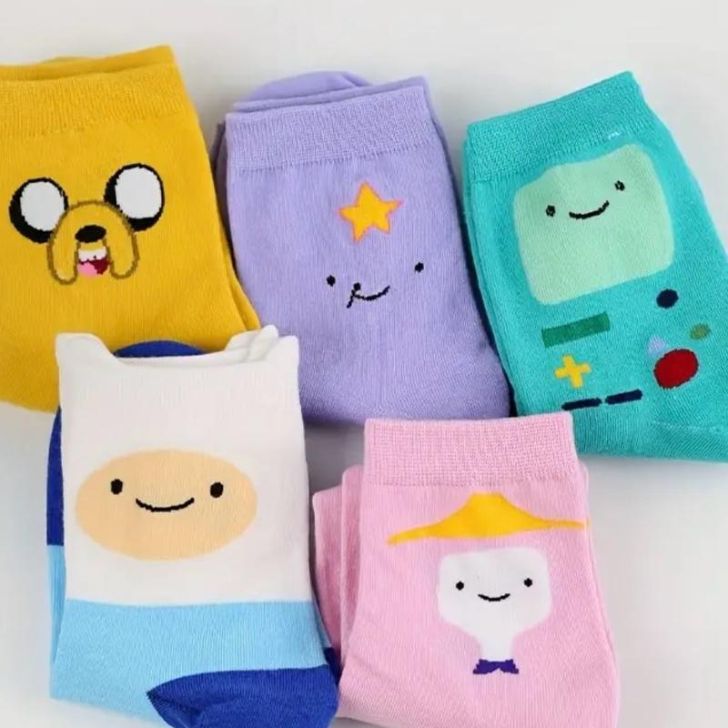 Adventure Time Comfortable Cotton Sock Collection Women Breathable Womenswear Day Outdoors season sock socks for cute sock casual comfy woman sock colored low cut winter warm print crew fashion cozy