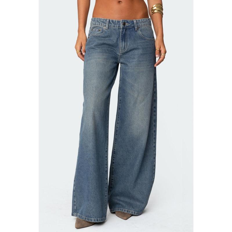 Vyxen Vintage Washed Low Rise Jeans