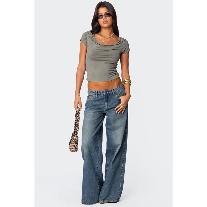 Vyxen Vintage Washed Low Rise Jeans