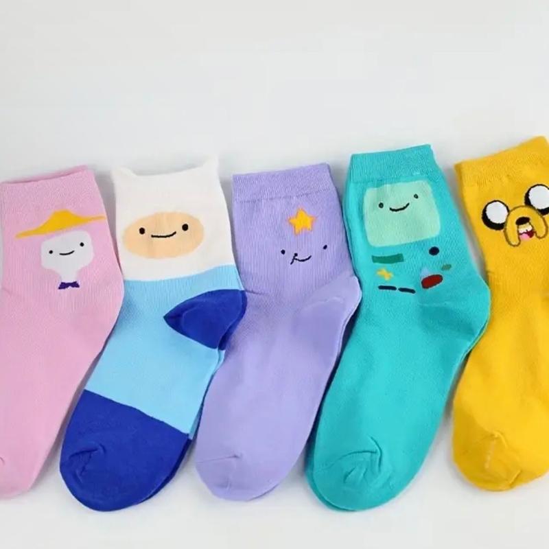 Adventure Time Comfortable Cotton Sock Collection Women Breathable Womenswear Day Outdoors season sock socks for cute sock casual comfy woman sock colored low cut winter warm print crew fashion cozy