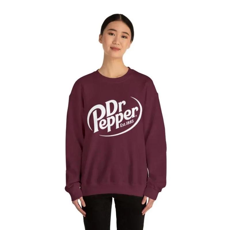Dr. Pepper Unisex Crewneck Sweatshirt Top Womenswear Casual Clothing streetwear Top