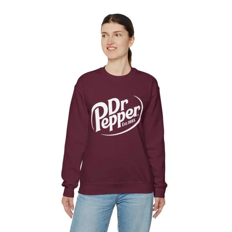 Dr. Pepper Unisex Crewneck Sweatshirt Top Womenswear Casual Clothing streetwear Top