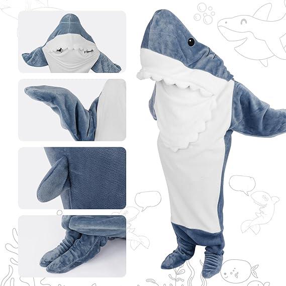 Shark Blanket Hoodie Onesie Shark Sleeping Bag Adult Onesie Pajamas