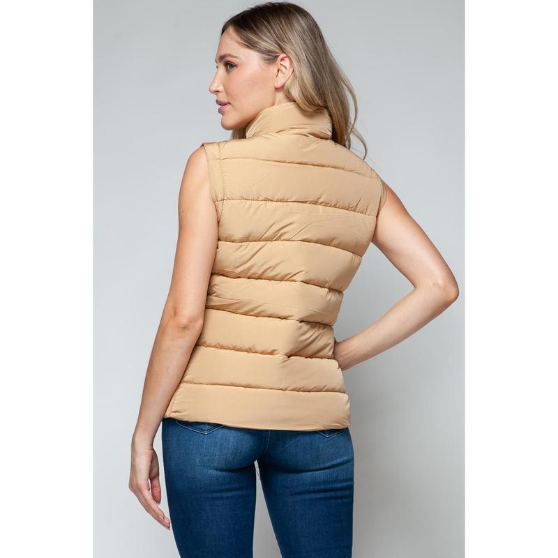 Snobbish Zip Up Turtleneck Vest with Pockets