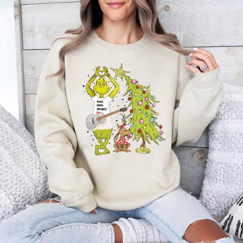 Mean Guy Who's Santa Anyway Ew Sweatshirt Hoodie Shirt