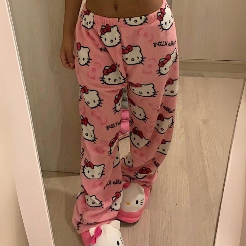 Cute Kaatttty Pants Pajamas Pants, Cartoon Lounge, Cute Pajamas Bottoms Jammies, Family Matching Pajamas Set, Christmas Gift for Family