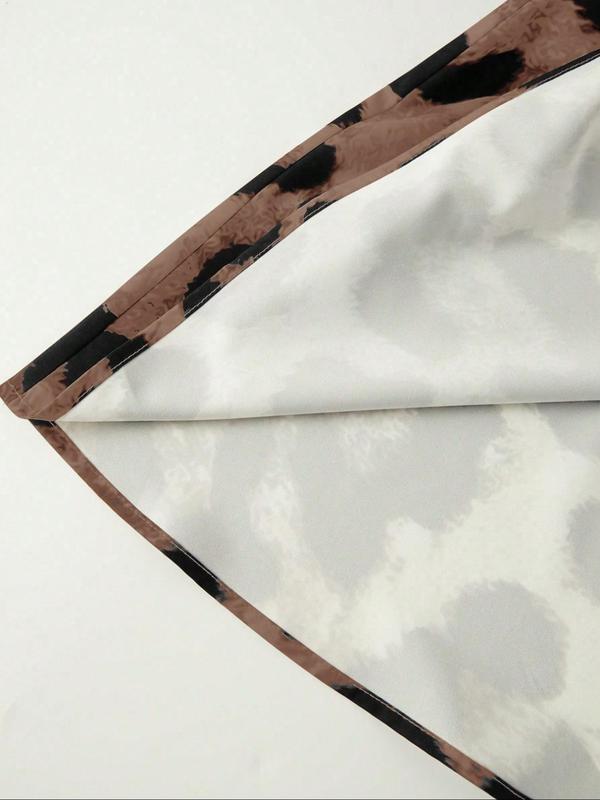 Women's Leopard Print Long Skirt, Casual Fashion Skirt for Daily Outdoor Wear, Ladies Bottoms for All Seasons