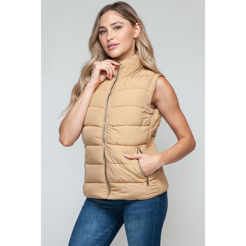 Snobbish Zip Up Turtleneck Vest with Pockets