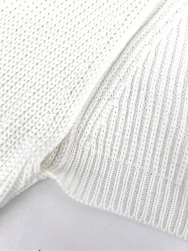 Women's Solid Raglan Sleeve Crop Sweater Cardigan, Casual Long Sleeve Open Front Knitwear for Fall & Winter, Fashion Ladies' Knit Clothing for Daily Wear