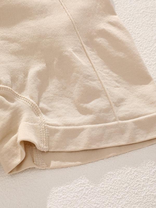 Women's Solid Color Seamless Boyshorts, Soft Comfy Breathable Panty for Daily Wear, Underwear for All Seasons