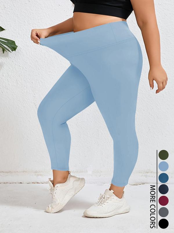  Solid High Waist Thermal Lined Leggings, Casual Comfy Warm Skinny Pants for Daily Wear, Leggings for Women, Women's Bottoms for Fall & Winter