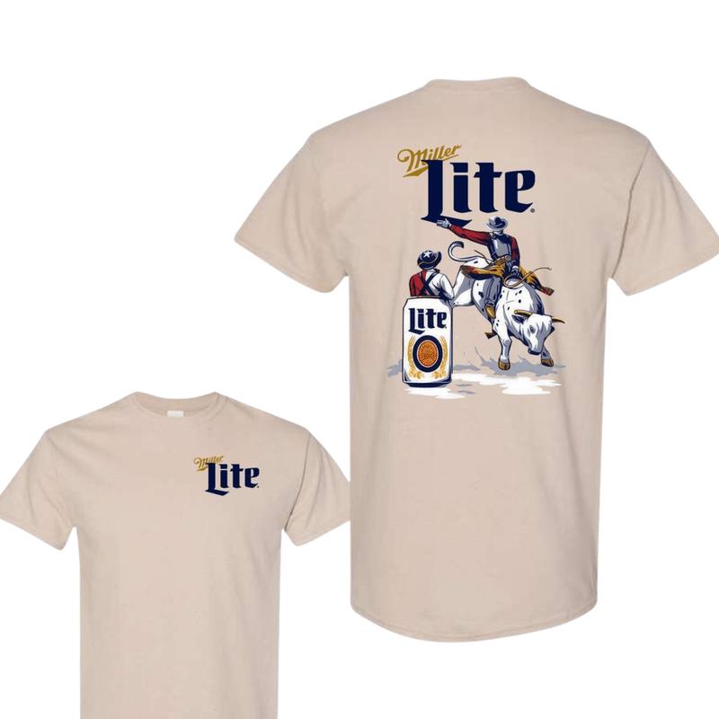 Sarah Quick Lite Beer Rodeo T-shirt, men's and women's sides, Top Classic Cotton, for every family  NDC Womenswear Clothing