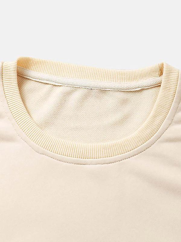Women's Cross & Heart & Letter Print Round Neck Sweatshirt, Casual Long Sleeve Pullover for Daily Wear, Ladies Summer Clothes