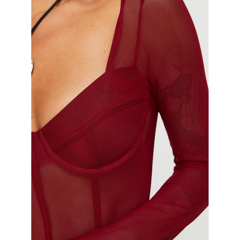 Leonie Bodysuit Burgundy