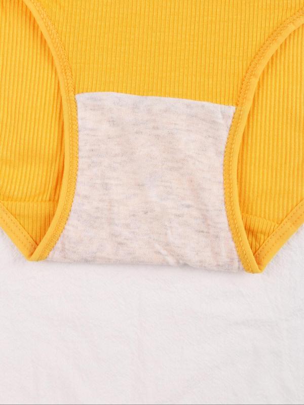 Letter Tape Brief, Soft Comfy Breathable Panty for Daily Wear, Women's Underwear for All Seasons