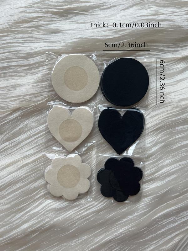 Women's 30 Pairs Plain Disposable Adhesive Nipple Cover, Breathable Invisible Breast Nipple Stickers, Lingerie Accessories for Women