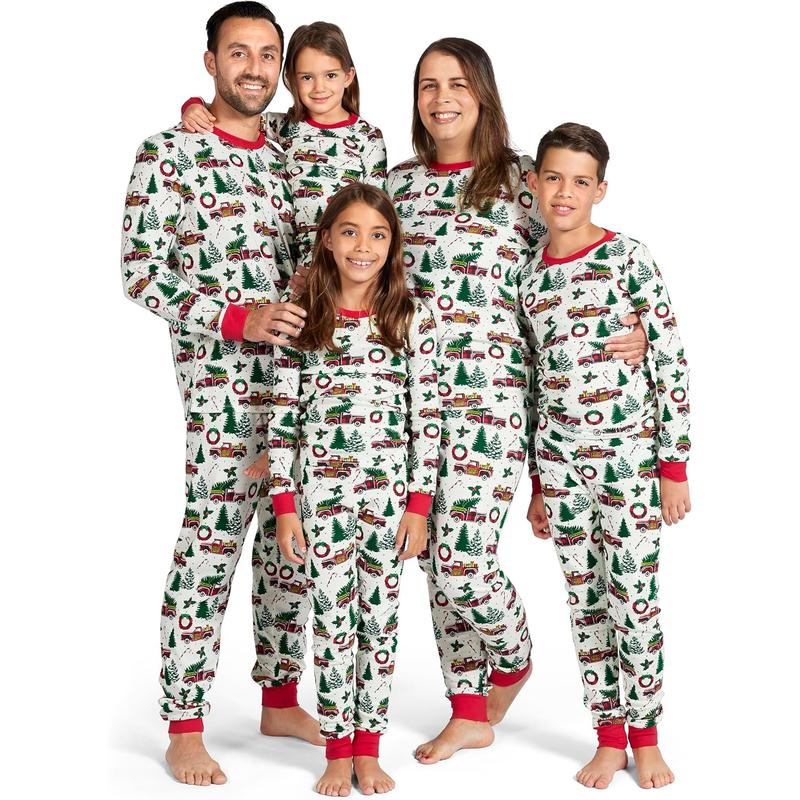 Family Matching Christmas and Holiday Pajama Sets in Cotton