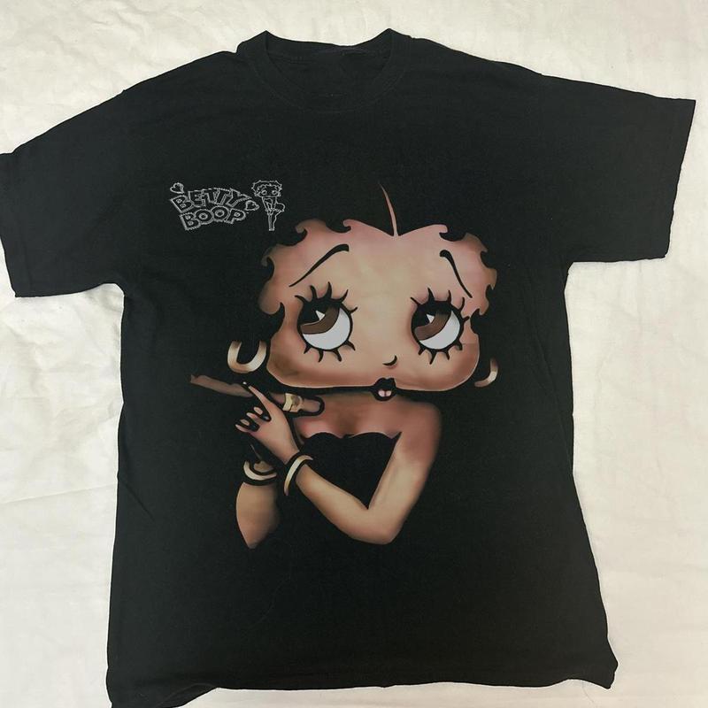 Betty Boop Cute Black Girl T-shirt Unisex Fabric Cotton Collar Sweatshirt, Hoodie, Comfort Colors