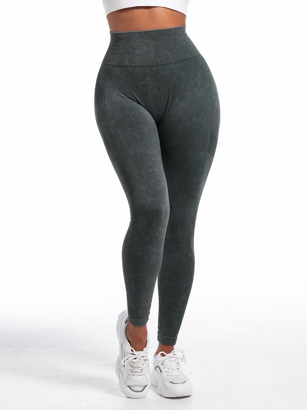 Women's Solid Color Ruched High Waist Leggings, Casual Comfy Warm Skinny Pants for Daily Wear, Ladies Bottoms for All Seasons