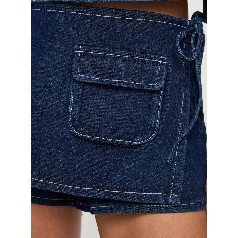 Countryside Skort Blue Denim