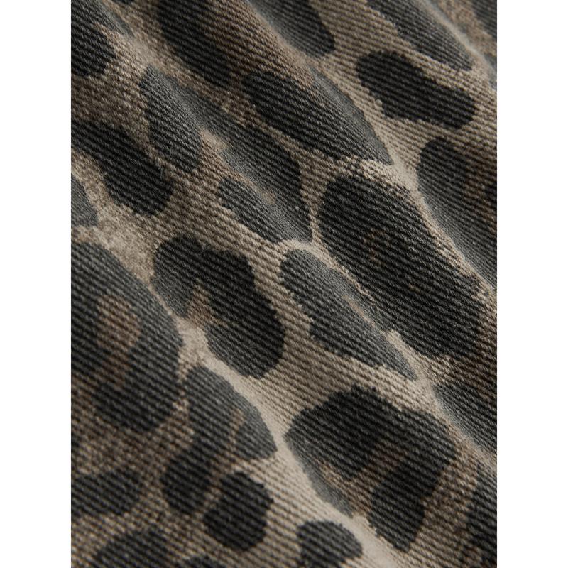 Cider [size 0-24] Cider Denim Low Rise Leopard Barrel-leg Jeans