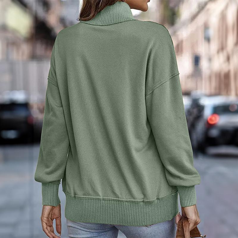 SHEWIN Women's Fall Outfits Casual LongSleeves Lightweight Sweatshirts Button Loose Pullover Tops Womenswear casual dress