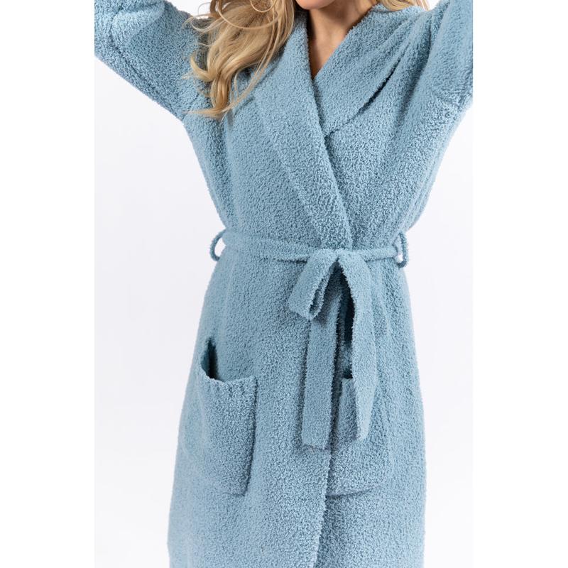 It Was All A Dream Hooded Light Blue Robe