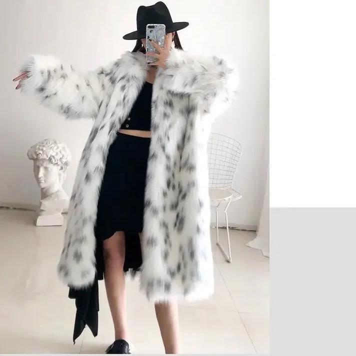 2024 European American Fur Jacket Women's Long Sleeve Fox Fur Jacket Long Waistless Clothing Womenswear Coats Tops Comfort Outerwear Longsleeves Maternity Womenswear Coats Womenswear Coats Womenswear Coats Womenswear Coats Womenswear Coats