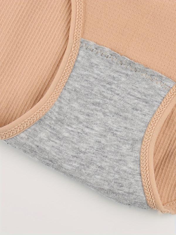3pcs Ladies Seamless High Waist Sexy Panties, Tummy Tuck Breathable Mesh Triangle Pants Womenswear Comfort